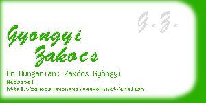 gyongyi zakocs business card